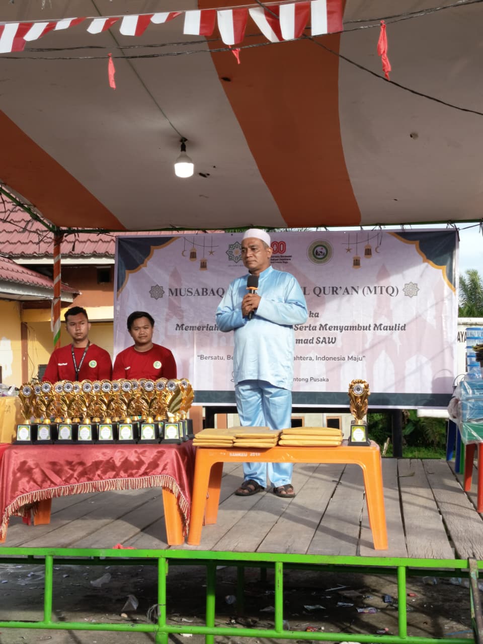 Penghulu Sintong Pusaka Hadiri Penutupan MTQ dan Bagikan Hadiah